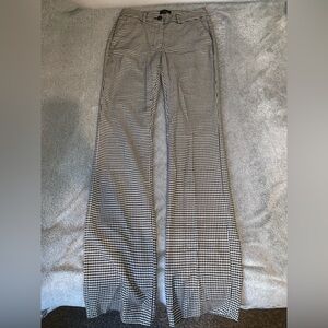 Business black and white pattern pants